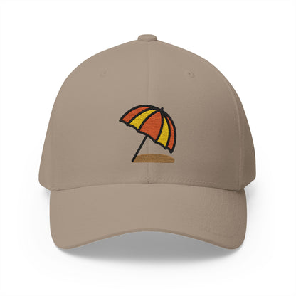 Umbrella On Ground Emoji Khaki Cap – Premium by Capmoji