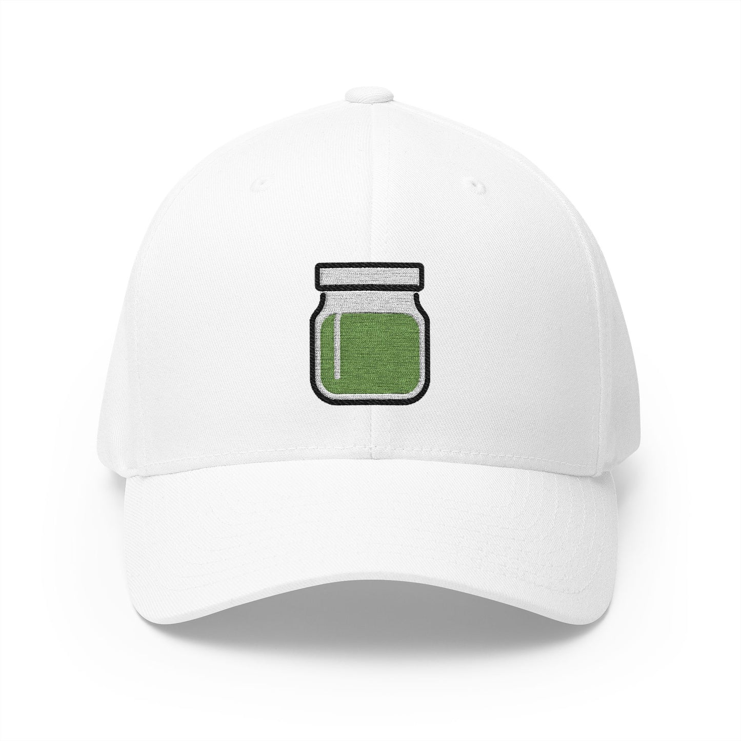 Jar With Green Content Emoji White Cap – Premium by Capmoji