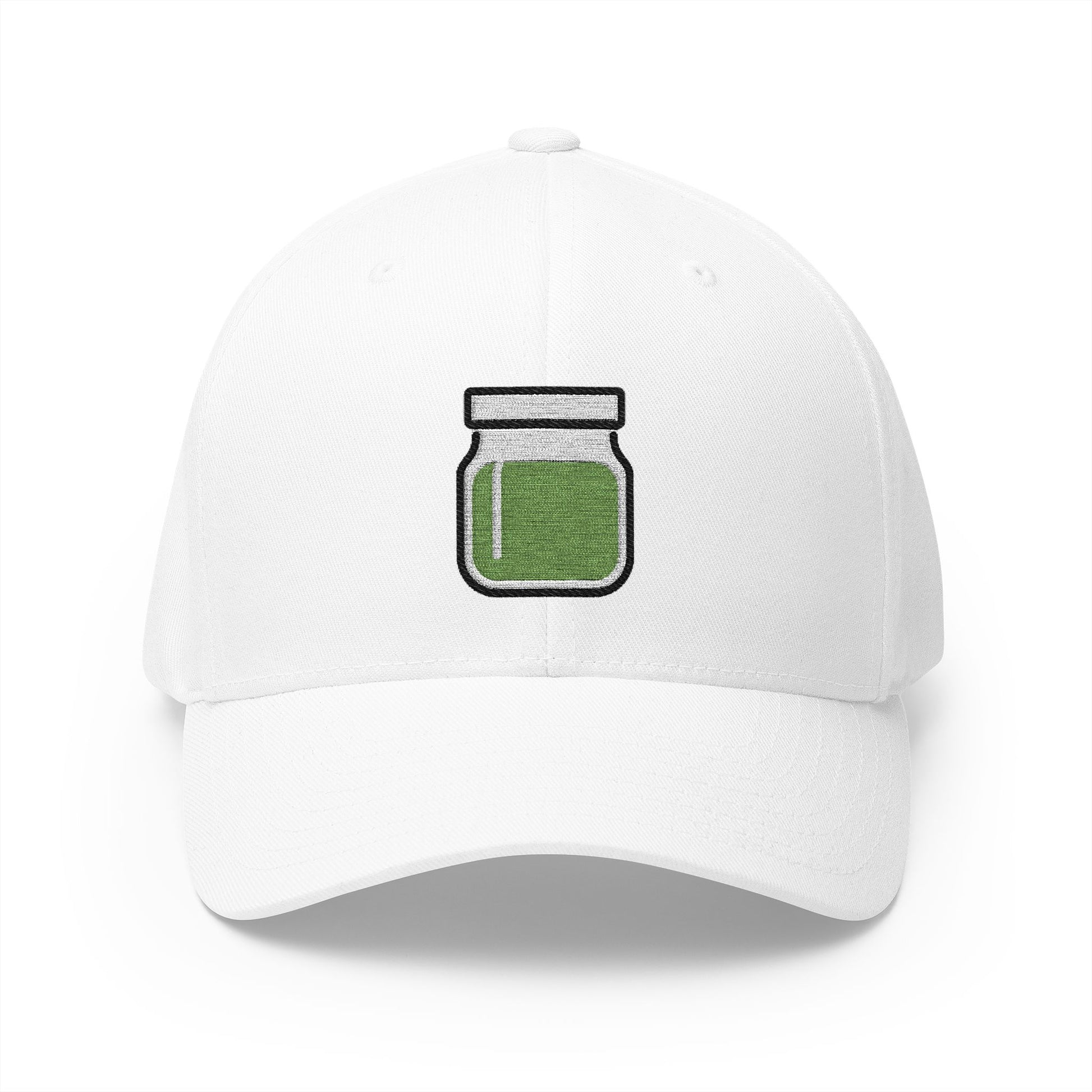 Jar With Green Content Emoji White Cap – Premium by Capmoji
