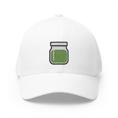 Jar With Green Content Emoji White Cap – Premium by Capmoji