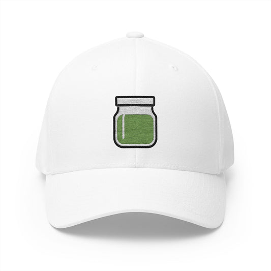Jar With Green Content Emoji White Cap – Premium by Capmoji
