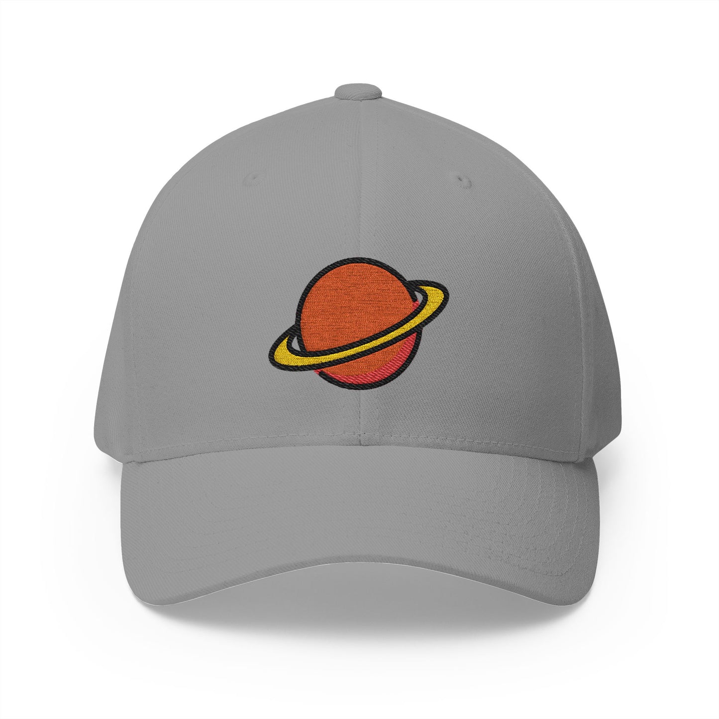 Ringed Planet Emoji Grey Cap – Premium by Capmoji