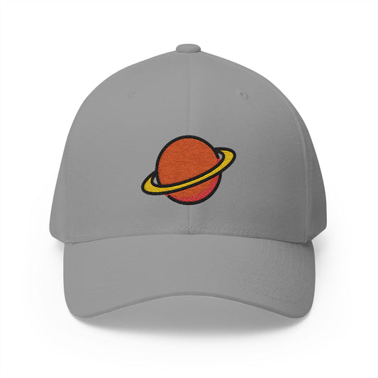 Ringed Planet Emoji Grey Cap – Premium by Capmoji