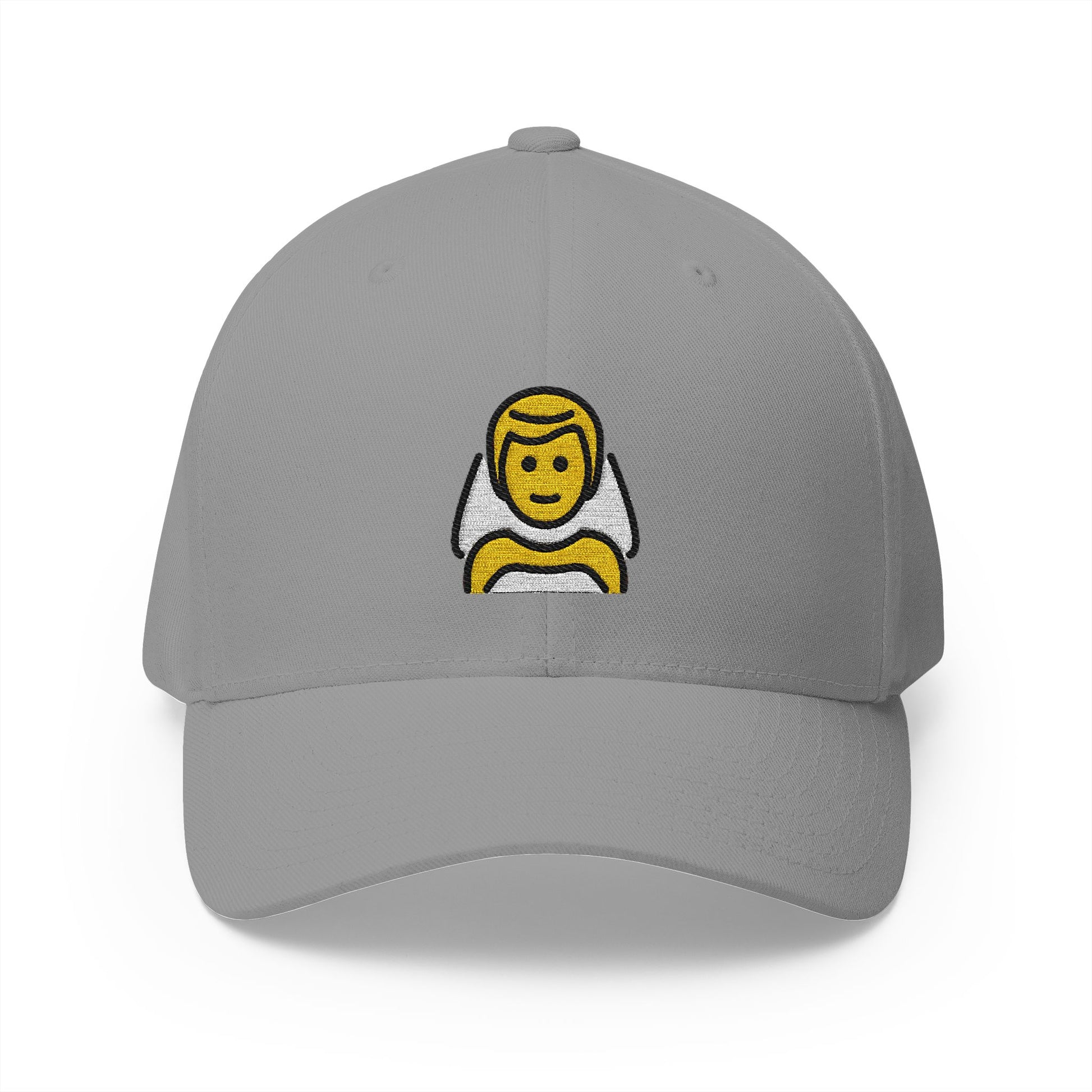 Man With Veil Emoji Grey Cap – Premium by Capmoji