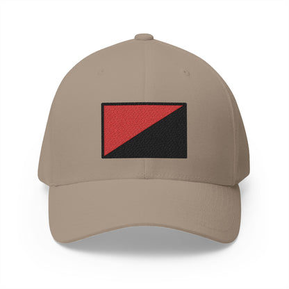 Red And Black Flag Emoji Khaki Cap – Premium by Capmoji
