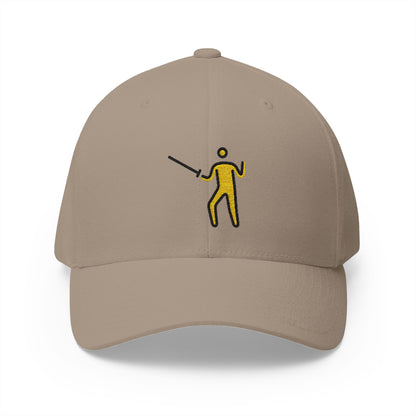 Person Fencing Emoji Khaki Cap – Premium by Capmoji