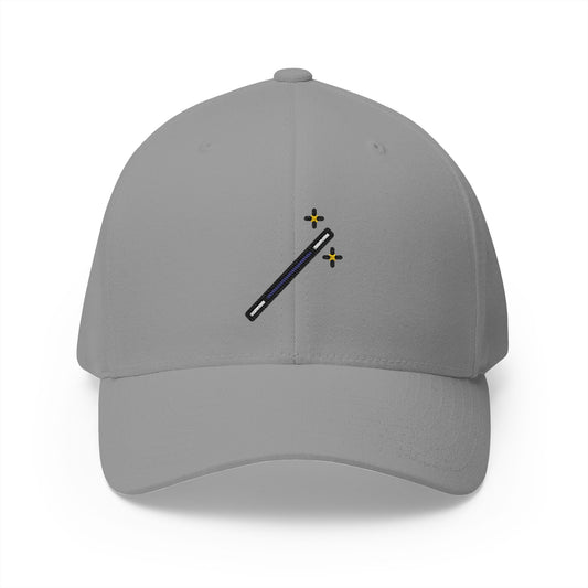 Magic Wand Emoji Grey Cap – Premium by Capmoji