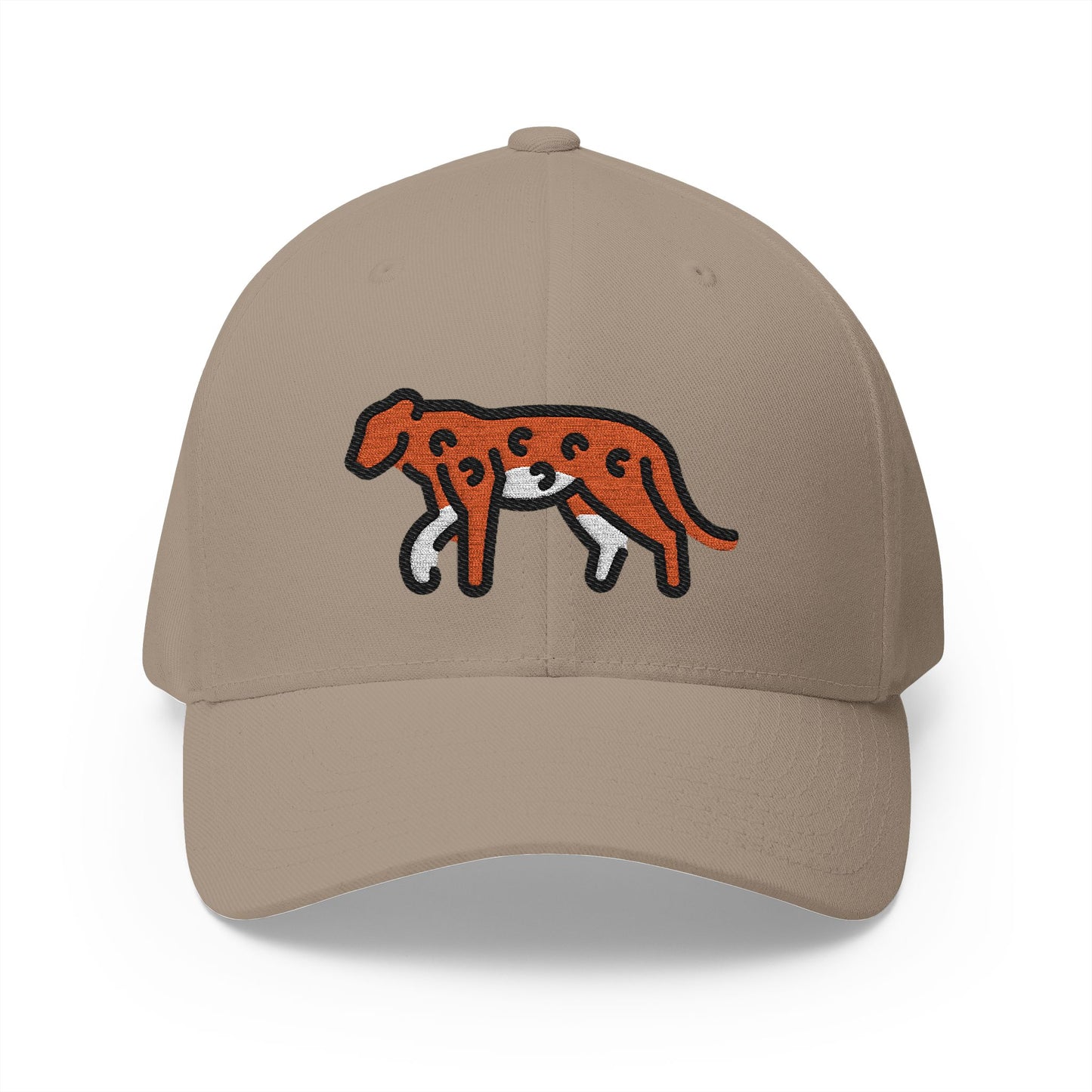 Leopard Emoji Khaki Cap – Premium by Capmoji