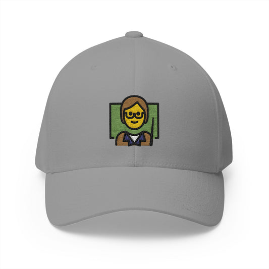 Teacher Emoji Grey Cap – Premium by Capmoji