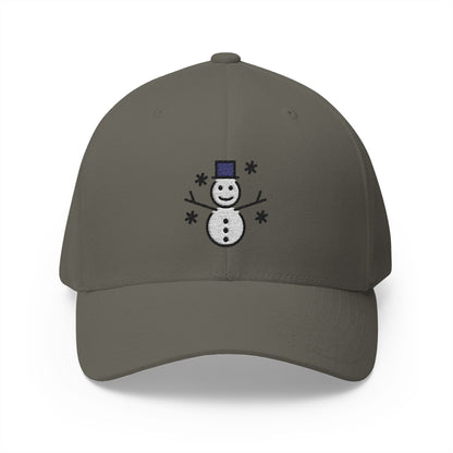 Snowman Emoji Olive Cap – Premium by Capmoji