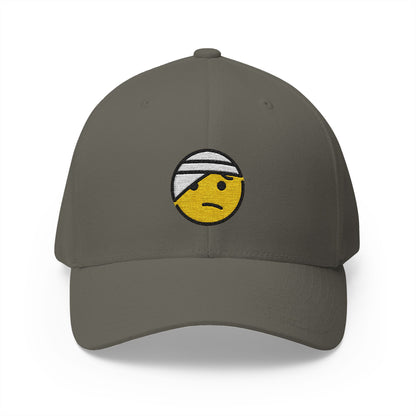 Face With Head-Bandage Emoji Olive Cap – Premium by Capmoji