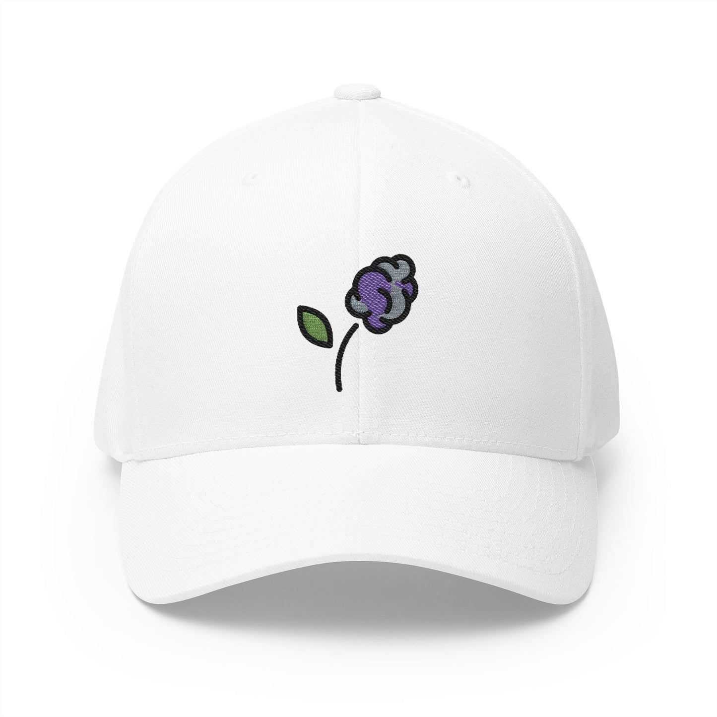 Hyacinth Emoji White Cap – Premium by Capmoji