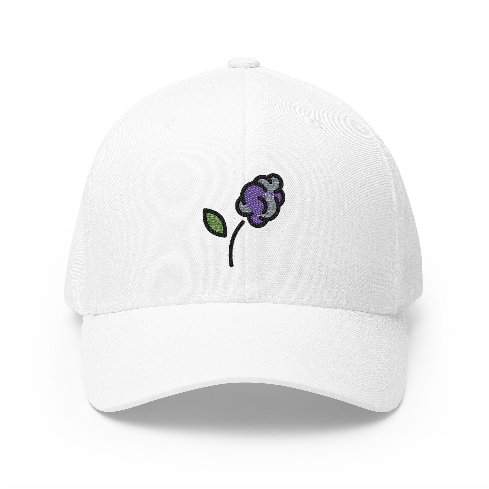 Hyacinth Emoji White Cap – Premium by Capmoji