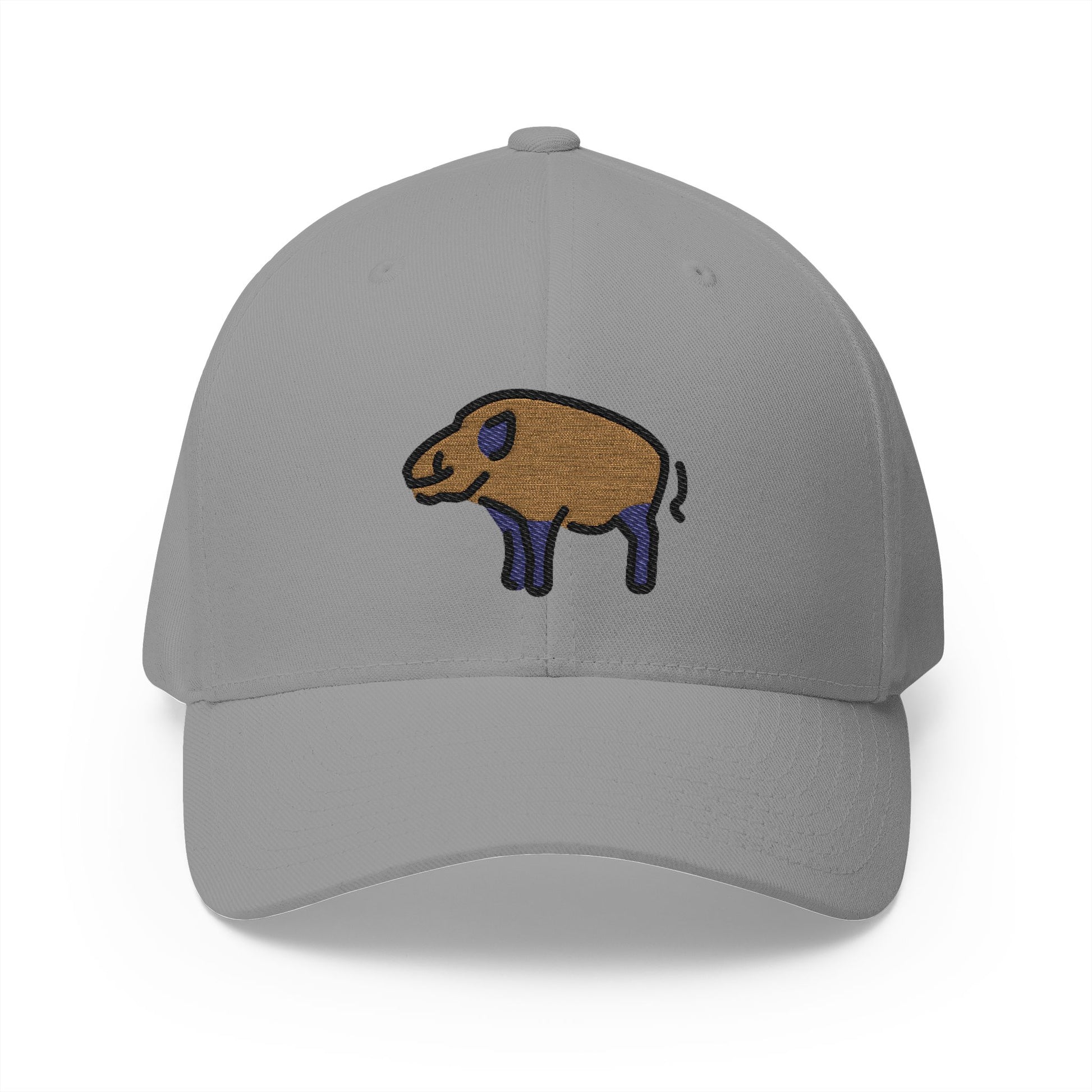 Boar Emoji Grey Cap – Premium by Capmoji