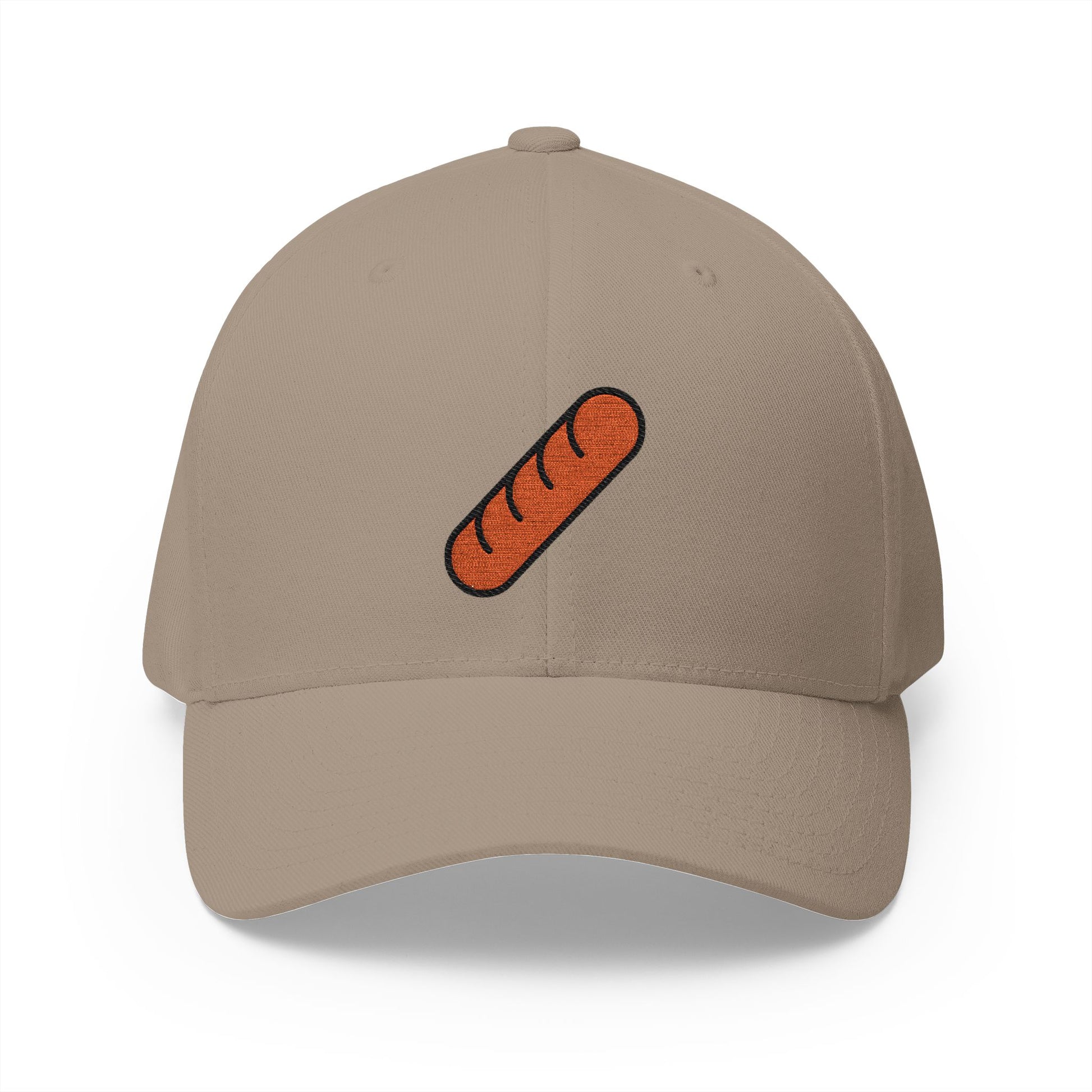 Baguette Bread Emoji Khaki Cap – Premium by Capmoji