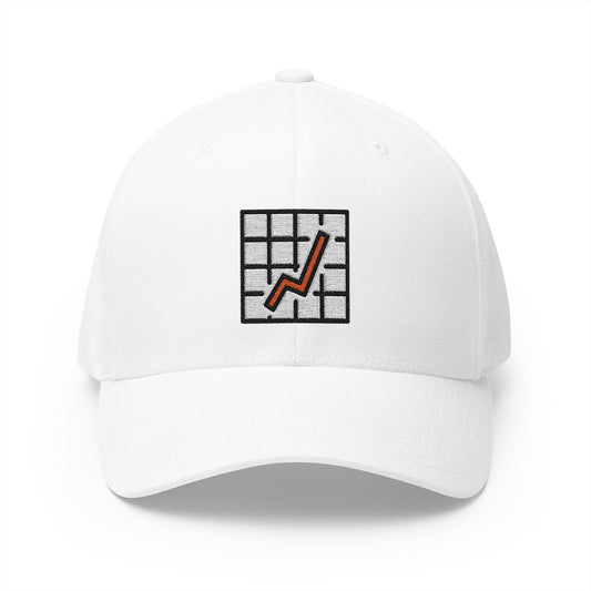 Chart Increasing Emoji White Cap – Premium by Capmoji