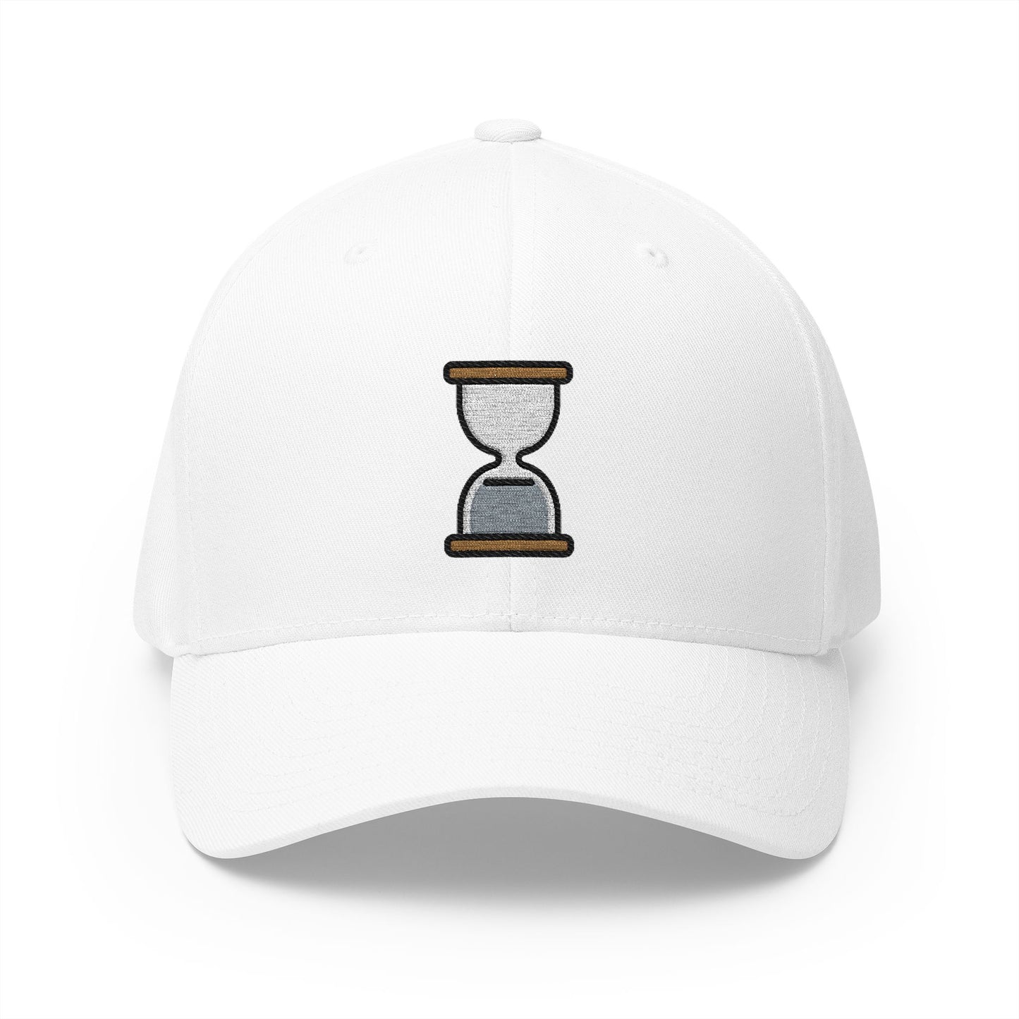 Hourglass Done Emoji White Cap – Premium by Capmoji
