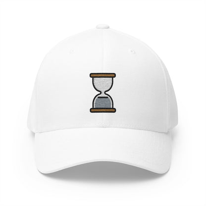 Hourglass Done Emoji White Cap – Premium by Capmoji