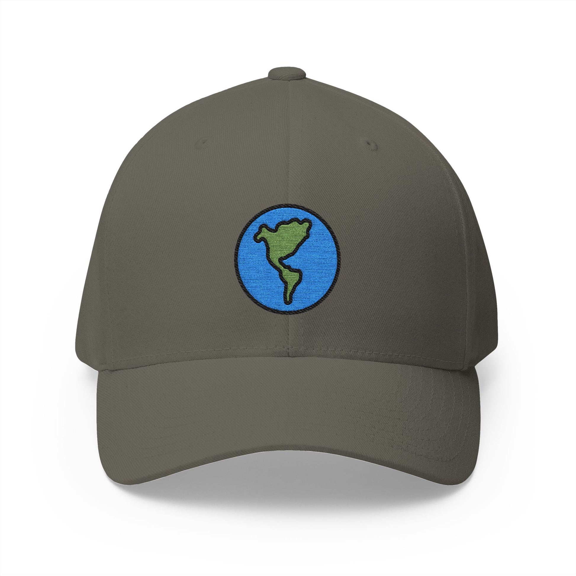 Globe Showing Americas Emoji Olive Cap – Premium by Capmoji