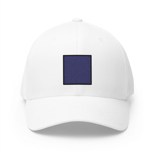 Black Large Square Emoji White Cap – Premium by Capmoji