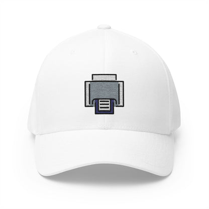 Printer Emoji White Cap – Premium by Capmoji