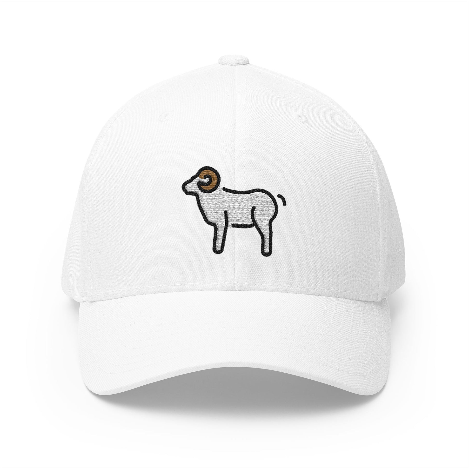 Ram Emoji White Cap – Premium by Capmoji