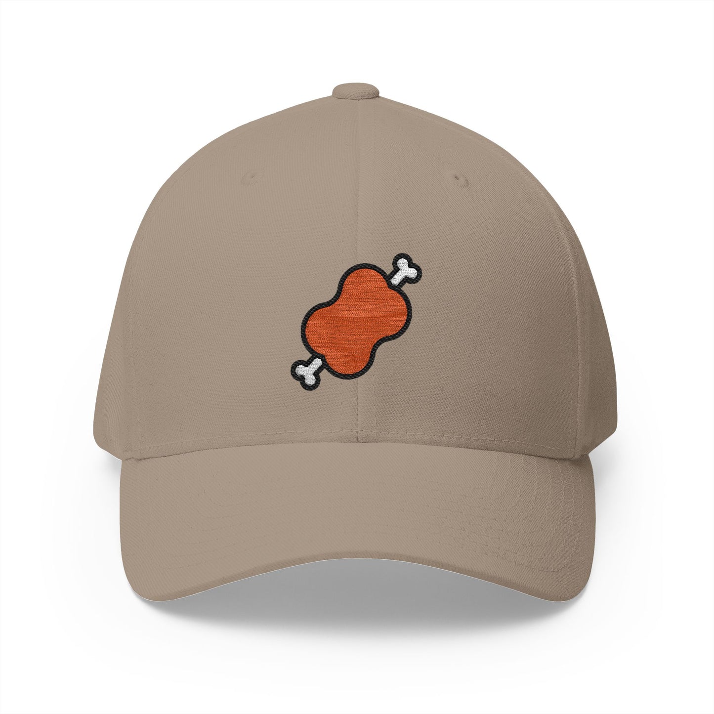 Meat On Bone Emoji Khaki Cap – Premium by Capmoji
