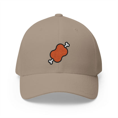 Meat On Bone Emoji Khaki Cap – Premium by Capmoji