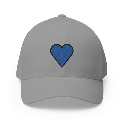 Blue Heart Emoji Grey Cap – Premium by Capmoji