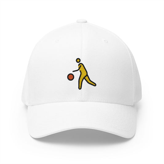 Person Bouncing Ball Emoji White Cap – Premium by Capmoji