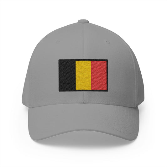 Flag: Belgium Emoji Grey Cap – Premium by Capmoji