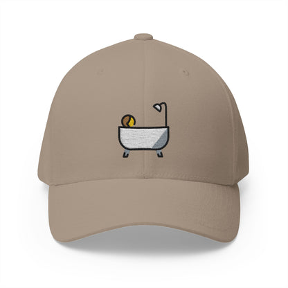 Person Taking Bath Emoji Khaki Cap – Premium by Capmoji