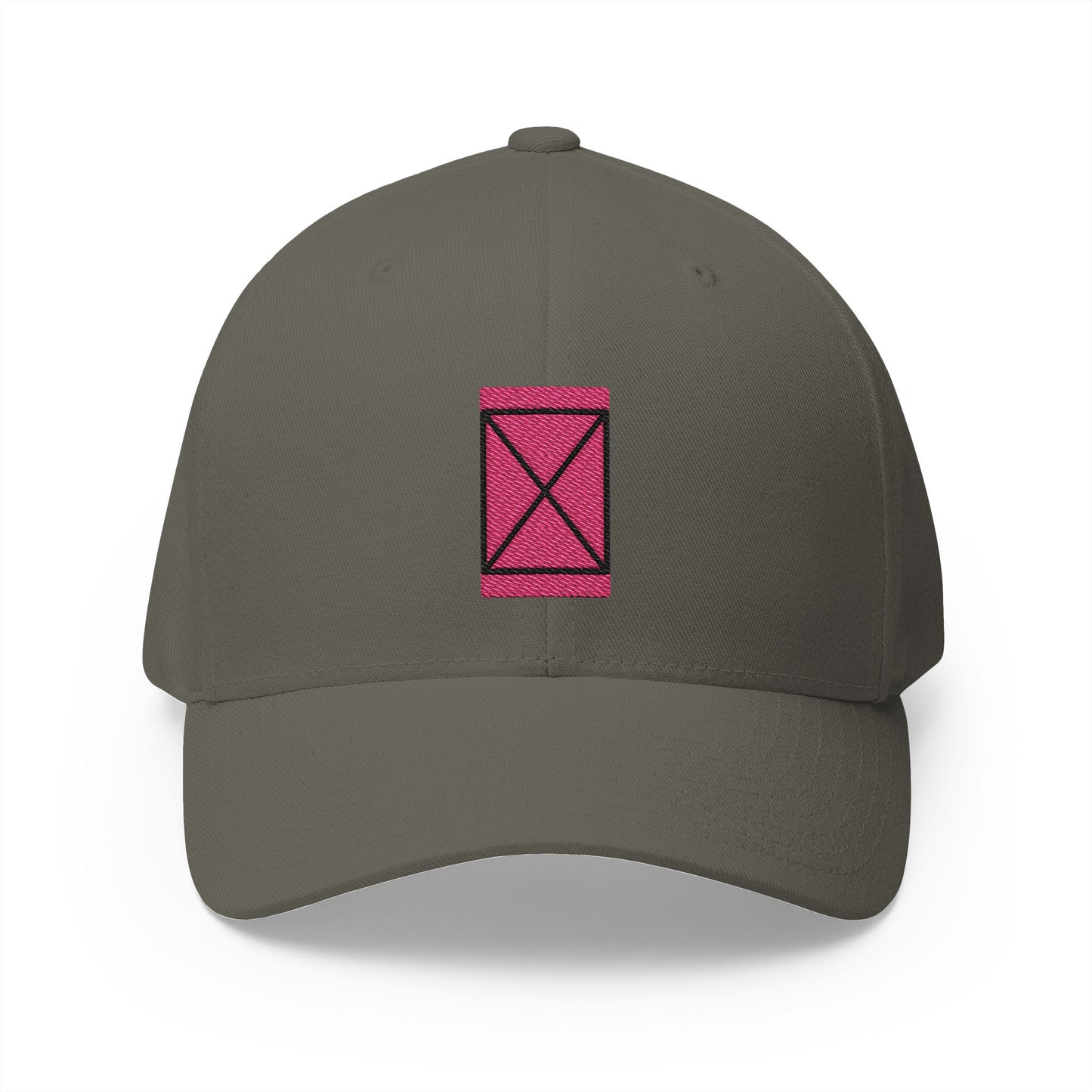 White Square Emoji Olive Cap – Premium by Capmoji