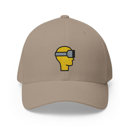 Virtual Reality Emoji Khaki Cap – Premium by Capmoji