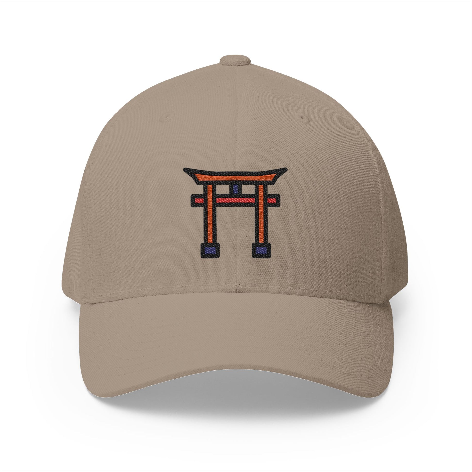 Shinto Shrine Emoji Khaki Cap – Premium by Capmoji
