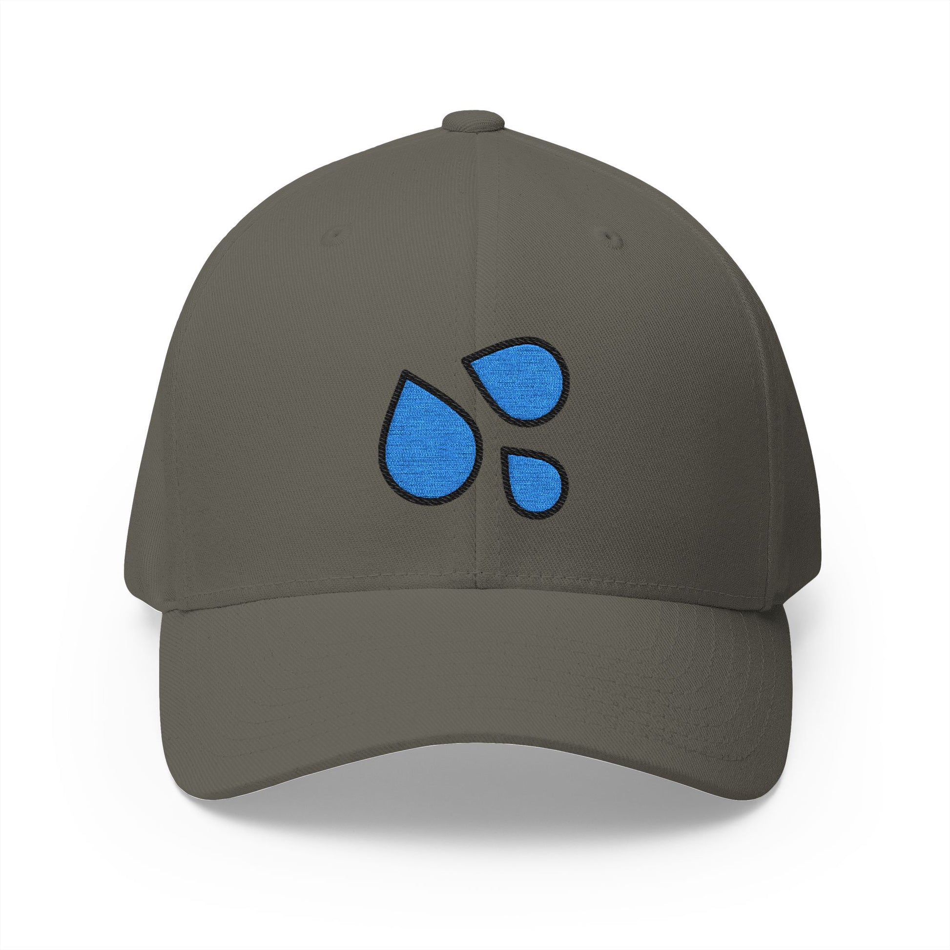 Sweat Droplets Emoji Olive Cap – Premium by Capmoji