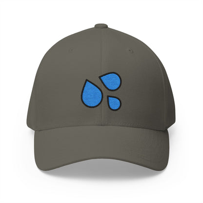 Sweat Droplets Emoji Olive Cap – Premium by Capmoji
