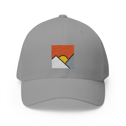 Sunrise Over Mountains Emoji Grey Cap – Premium by Capmoji