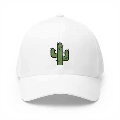 Cactus Emoji White Cap – Premium by Capmoji