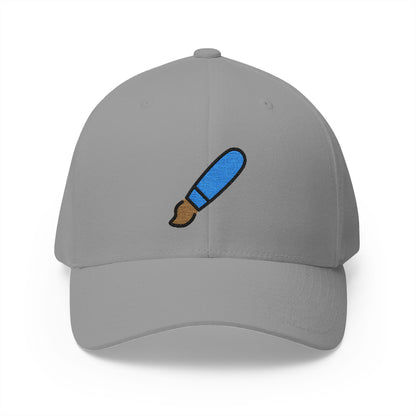 Paintbrush Emoji Grey Cap – Premium by Capmoji