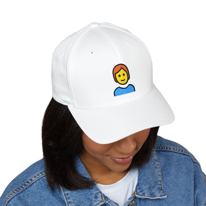 Person: Red Hair Emoji Cap – Premium by Capmoji