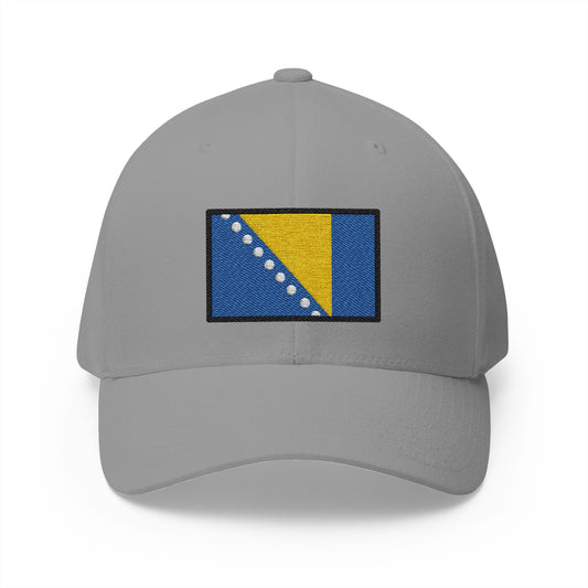 Flag: Bosnia & Herzegovina Emoji Grey Cap – Premium by Capmoji