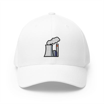 Nuclear Power Plant Emoji White Cap – Premium by Capmoji