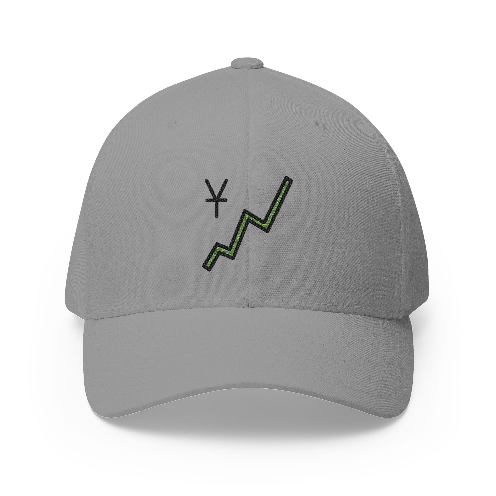 Chart Increasing With Yen Emoji Grey Cap – Premium by Capmoji