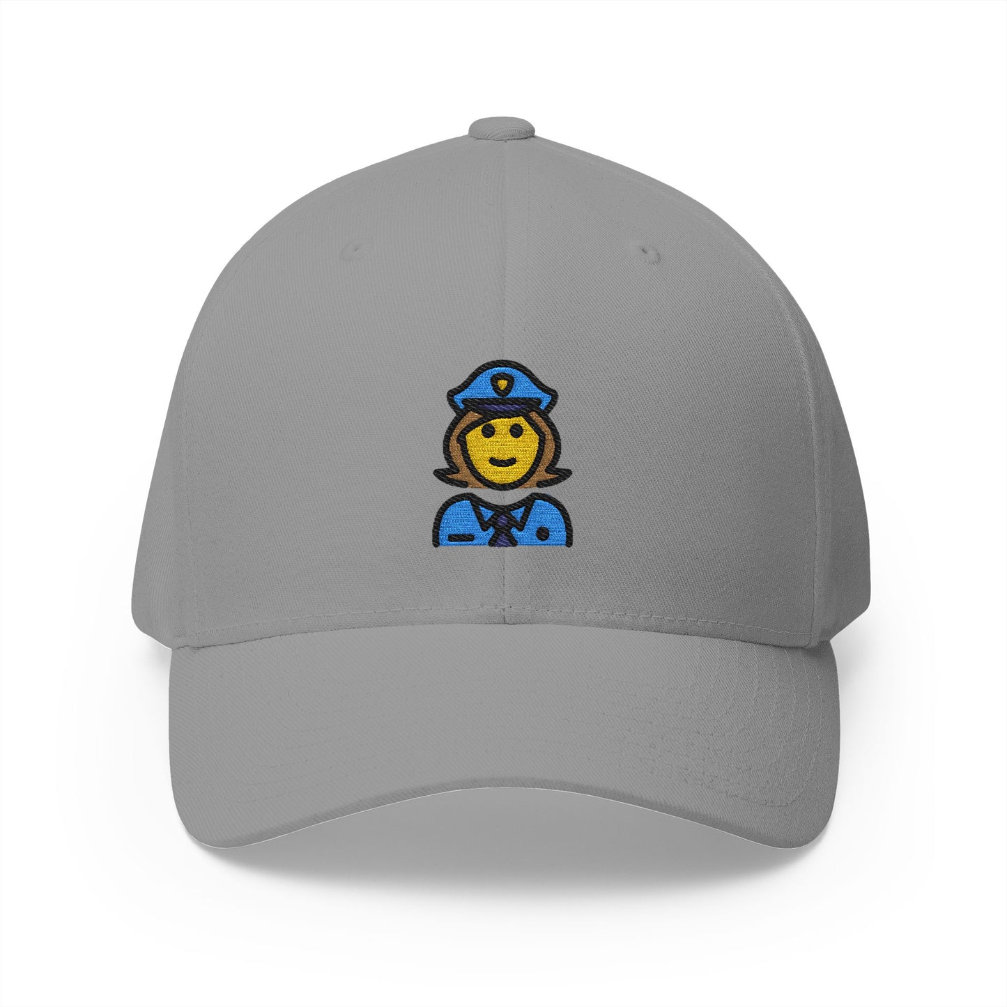 Woman Police Officer Emoji Grey Cap – Premium by Capmoji