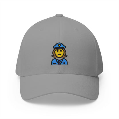 Woman Police Officer Emoji Grey Cap – Premium by Capmoji