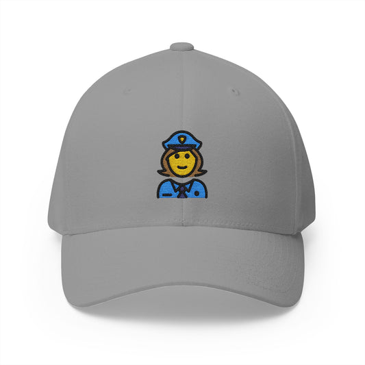 Woman Police Officer Emoji Grey Cap – Premium by Capmoji