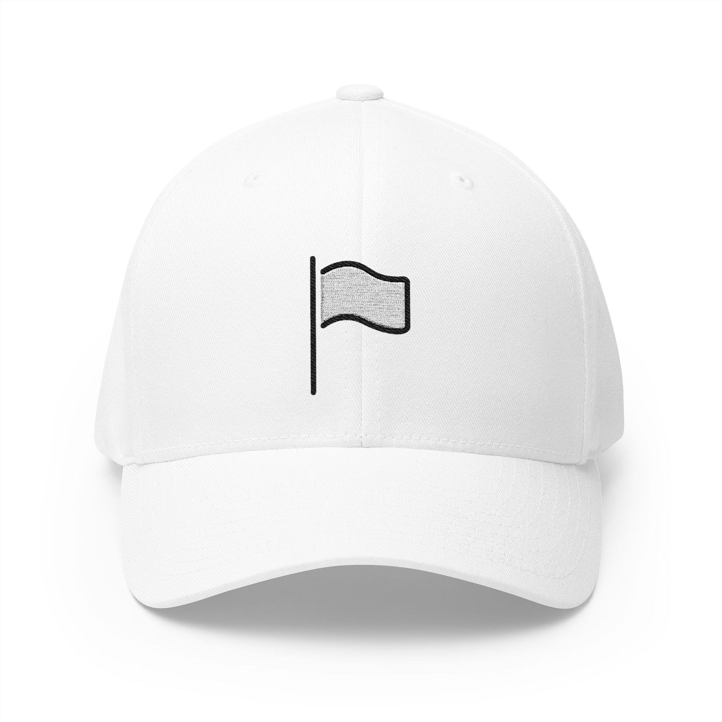 White Flag Emoji White Cap – Premium by Capmoji