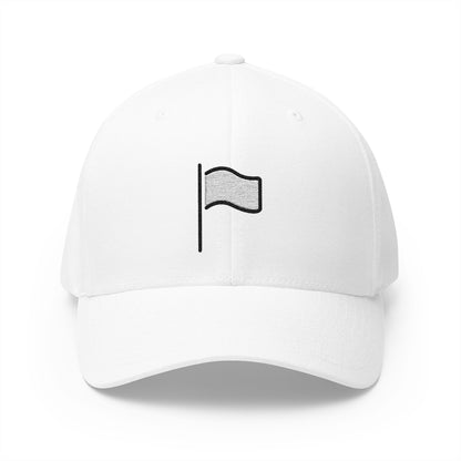 White Flag Emoji White Cap – Premium by Capmoji