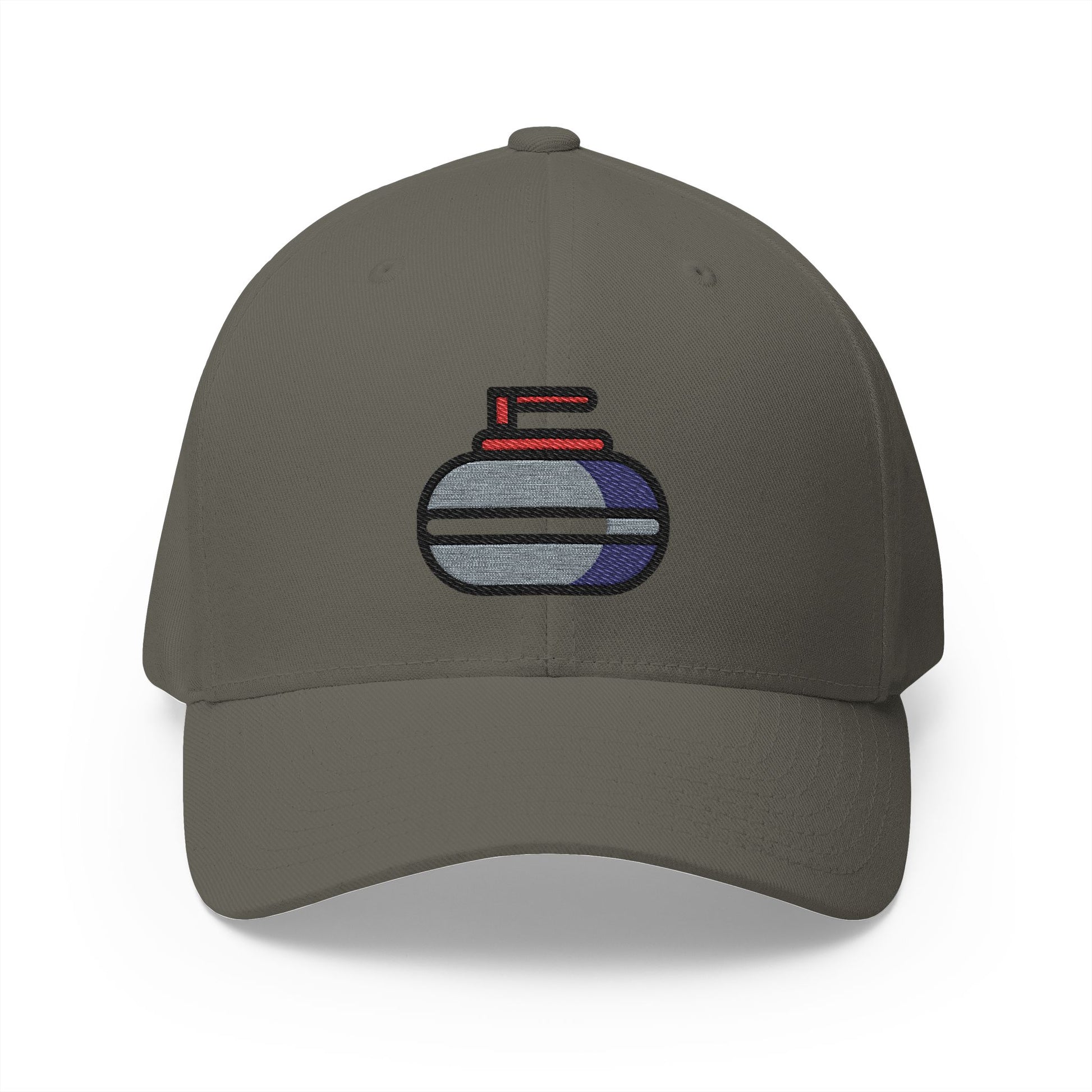 Curling Stone Emoji Olive Cap – Premium by Capmoji